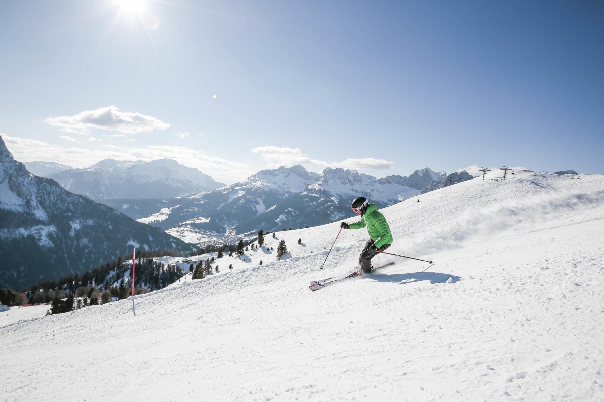 Sciare nell'area Buffaure-Ciampac in Val di Fassa | © Archivio immagini ApT Val di Fassa - Federico Modica