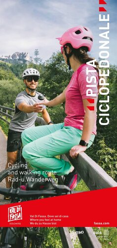 Cartina pista ciclopedonale Val di Fassa